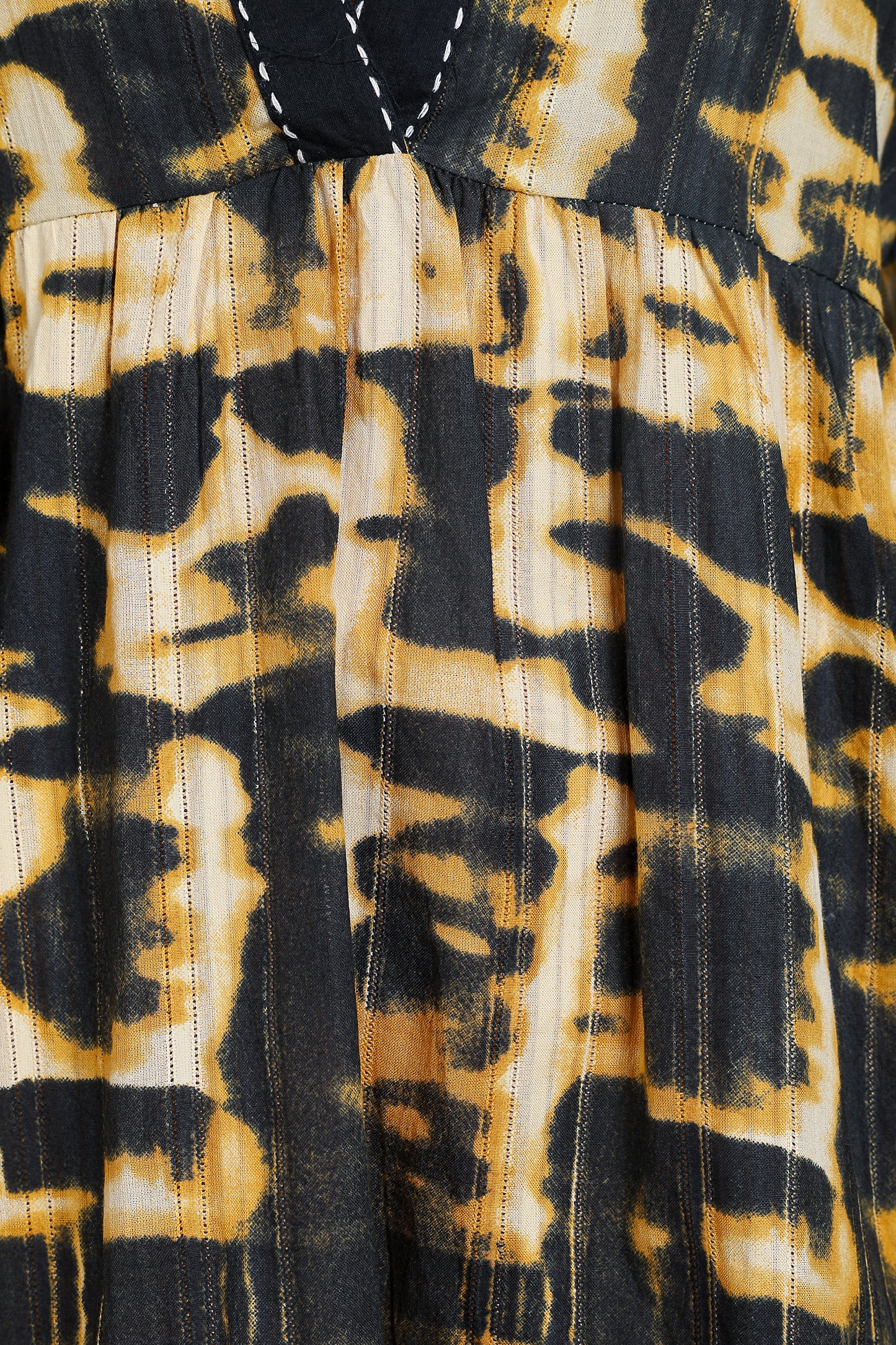 Luxe Three Fourth Sleeve Black Printed Short Dress