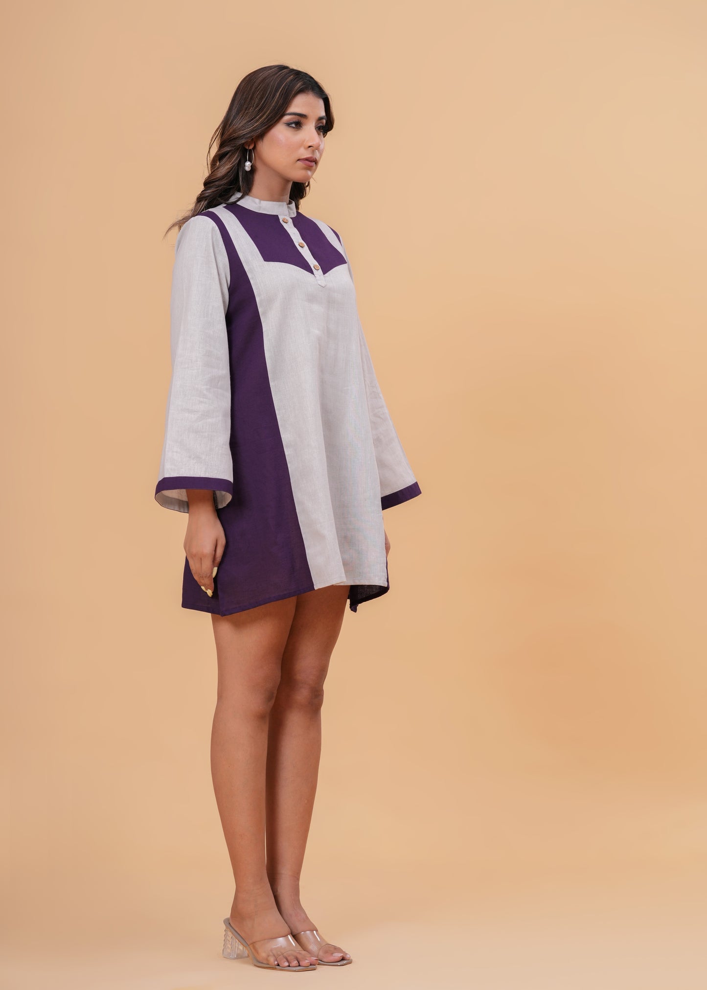 Mandarin Collar Tunic | Short Length Top | Everyday Wear