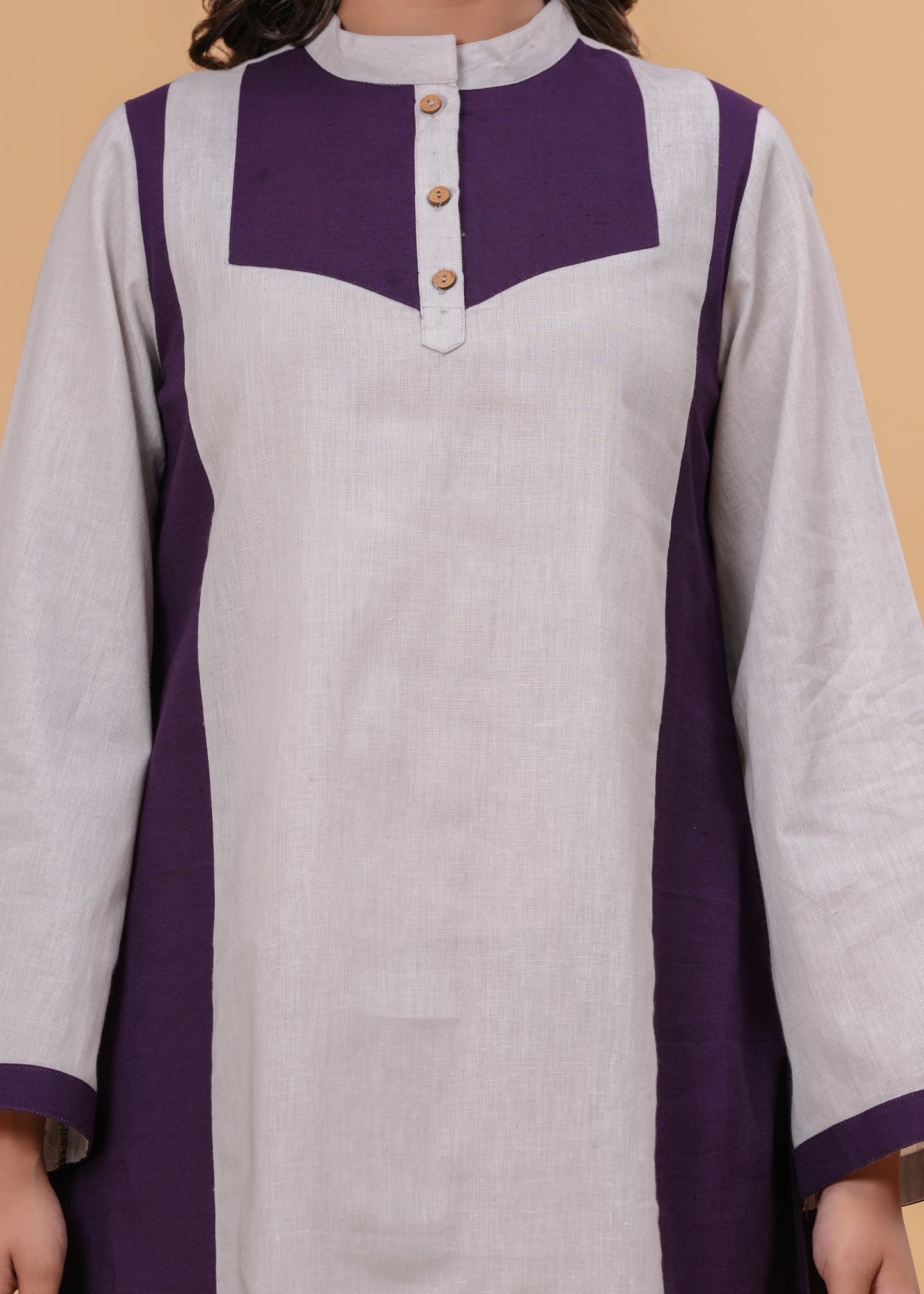 Mandarin Collar Tunic | Short Length Top | Everyday Wear