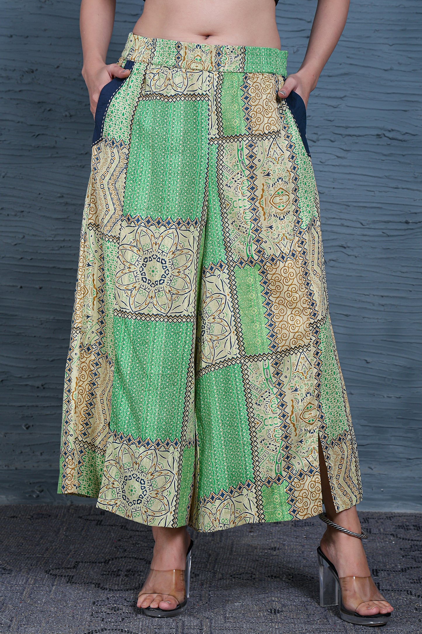Women Green Palazzo Set