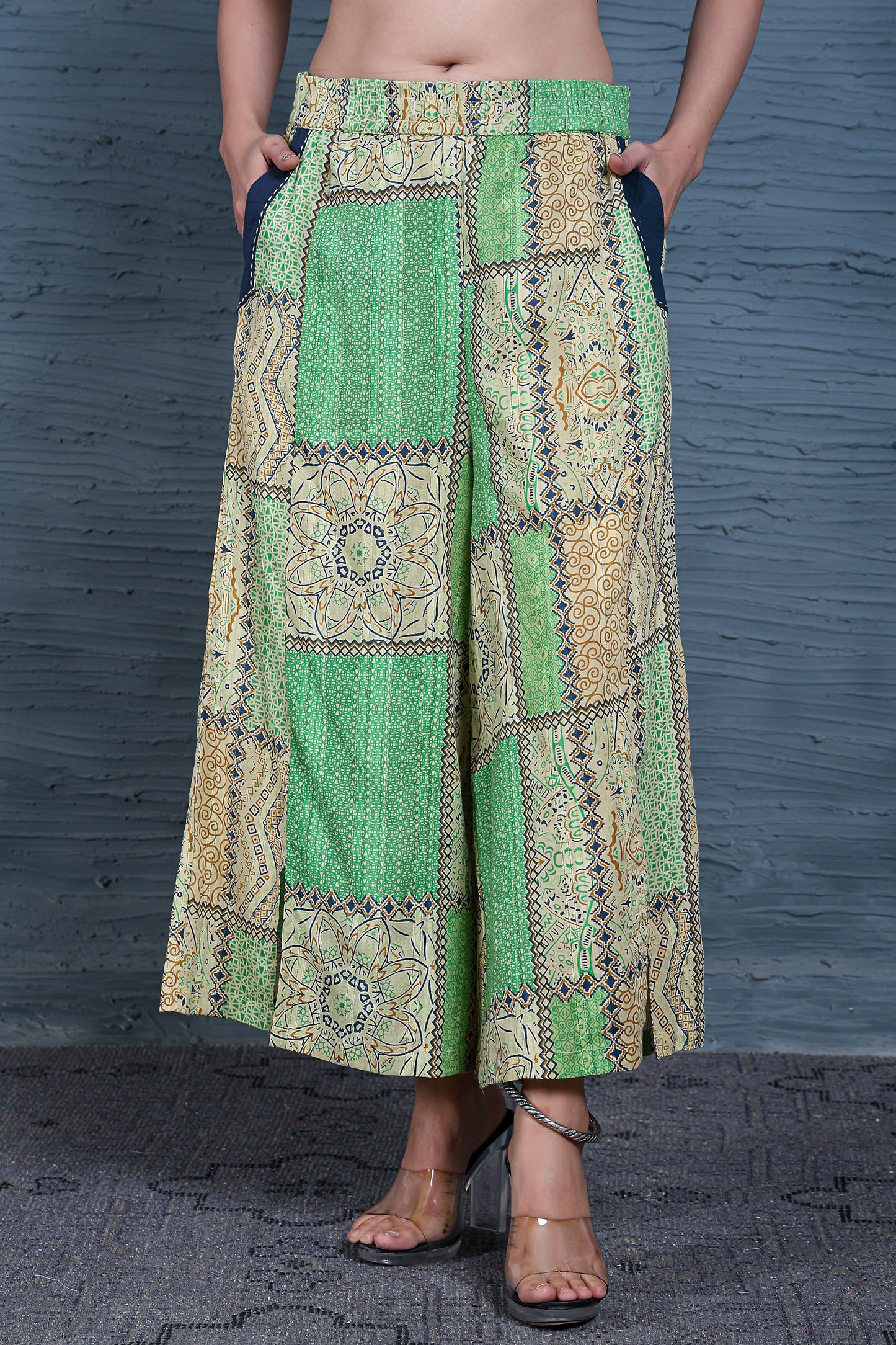 Women Green Palazzo Set