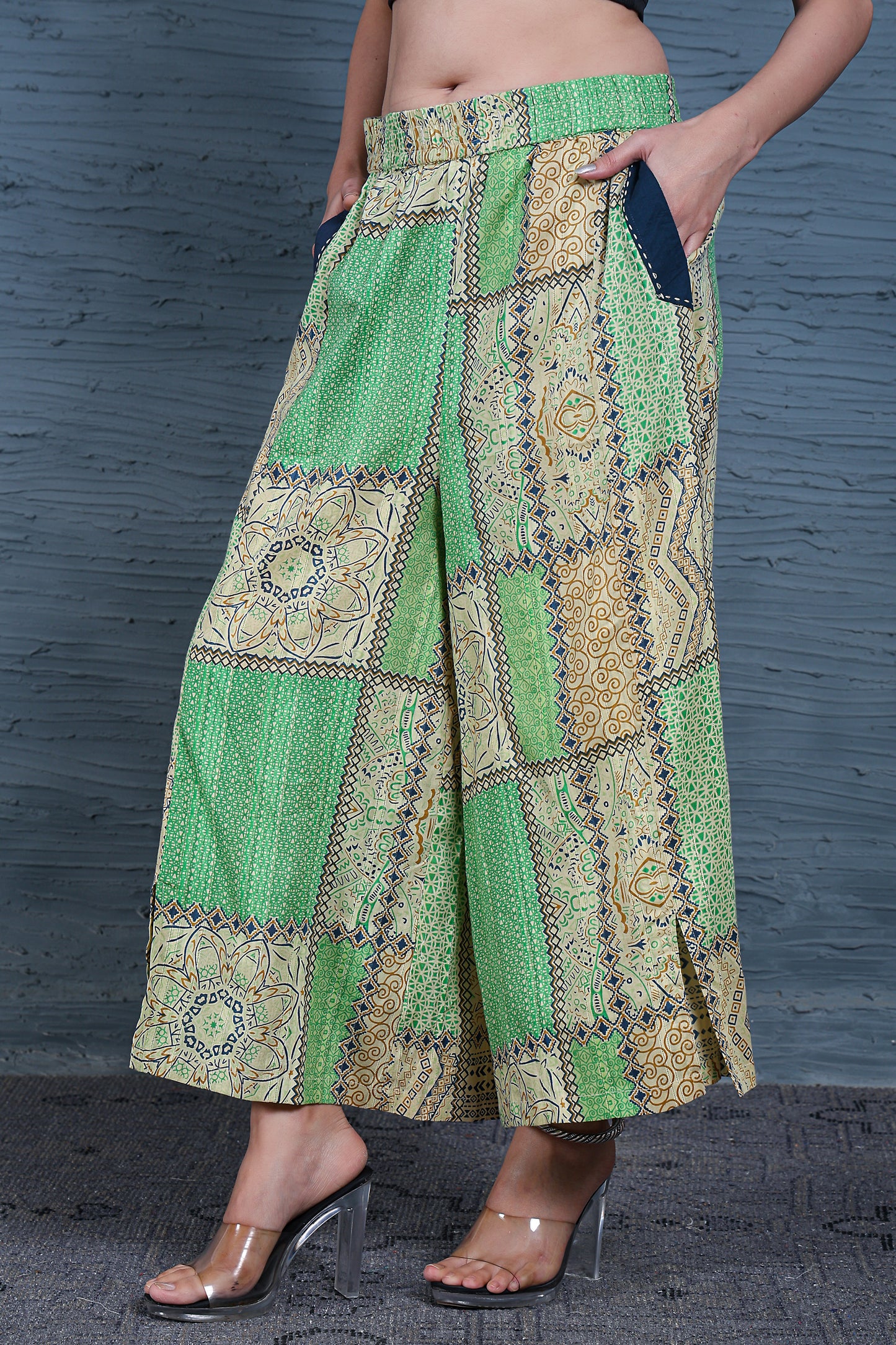 Women Green Palazzo Set