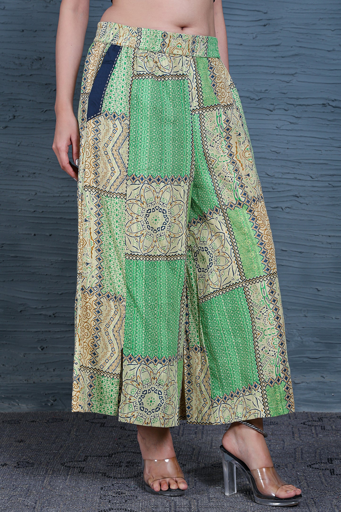 Women Green Palazzo Set