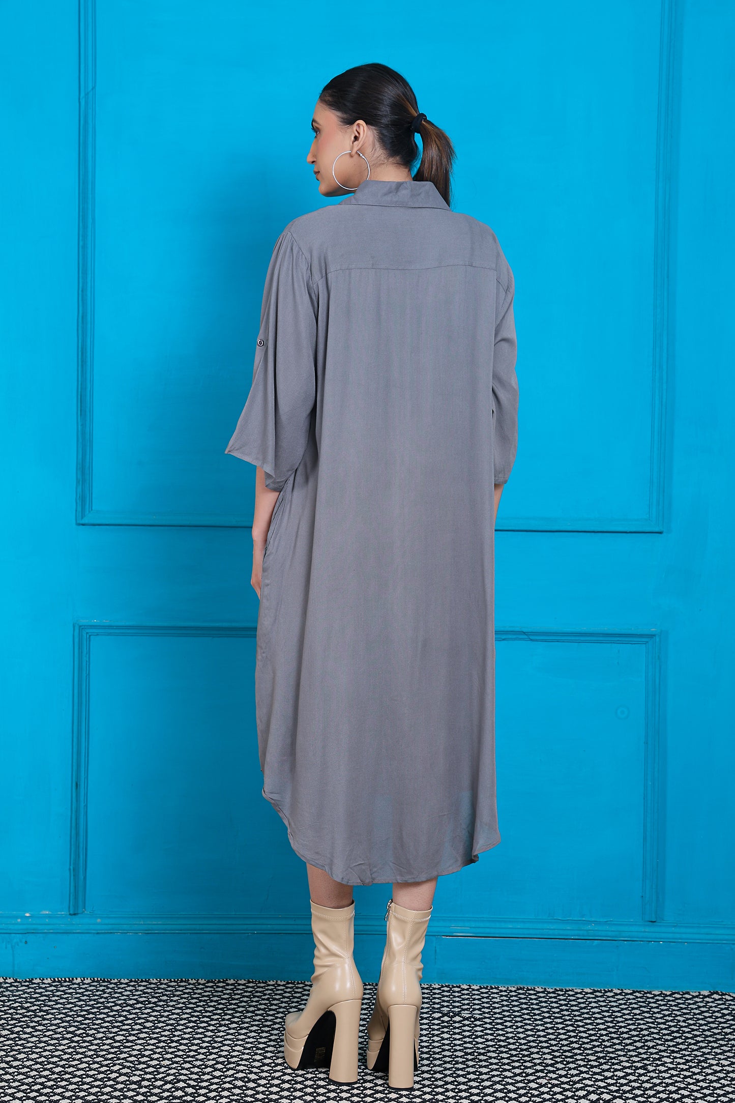 Women Long sleeve Shirt Dress