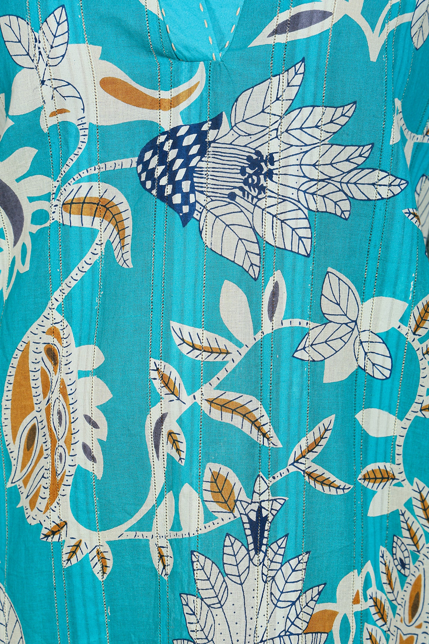 Luxe Half Sleeve Teal Printed flower Print Dress